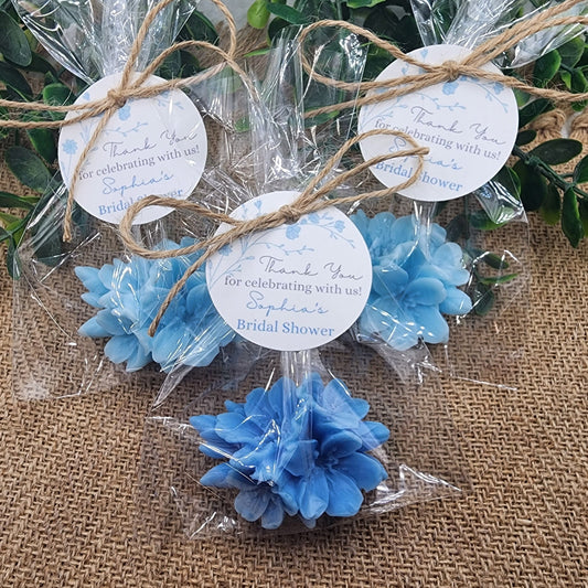 Cherry Blossom Flower Soap Favors Baby In Bloom Decorations Dusty Blue Floral Bridal Gift Pink Flowers Baby Shower Party Gift