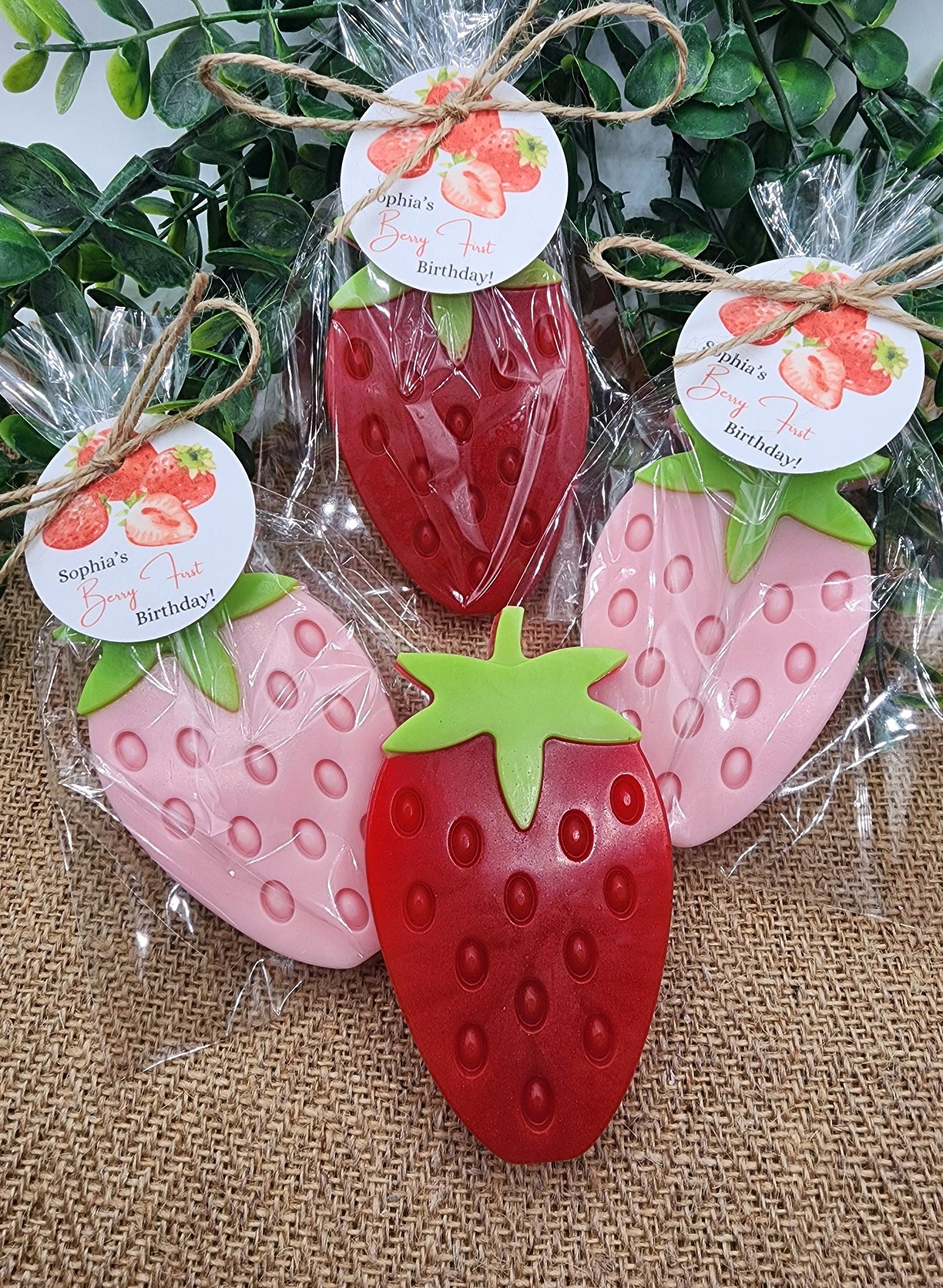 Strawberry Soap Favors Baby Shower Favors Berry First Birthday Party Favors Sweet Strawberry Decorations Gift For Her Summer Fruit Favors