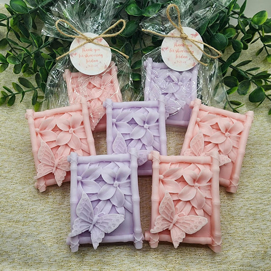 Floral Butterfly Soap Favors Baby shower favors Bridal shower favors Wildflower soap favors Wedding shower favors Party favors Girl gift