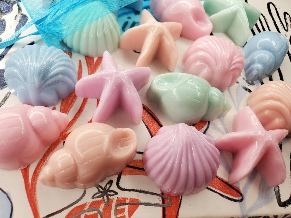 Sea Shell Soaps party favors baby shower favors wedding favors bridal shower favor gift for her