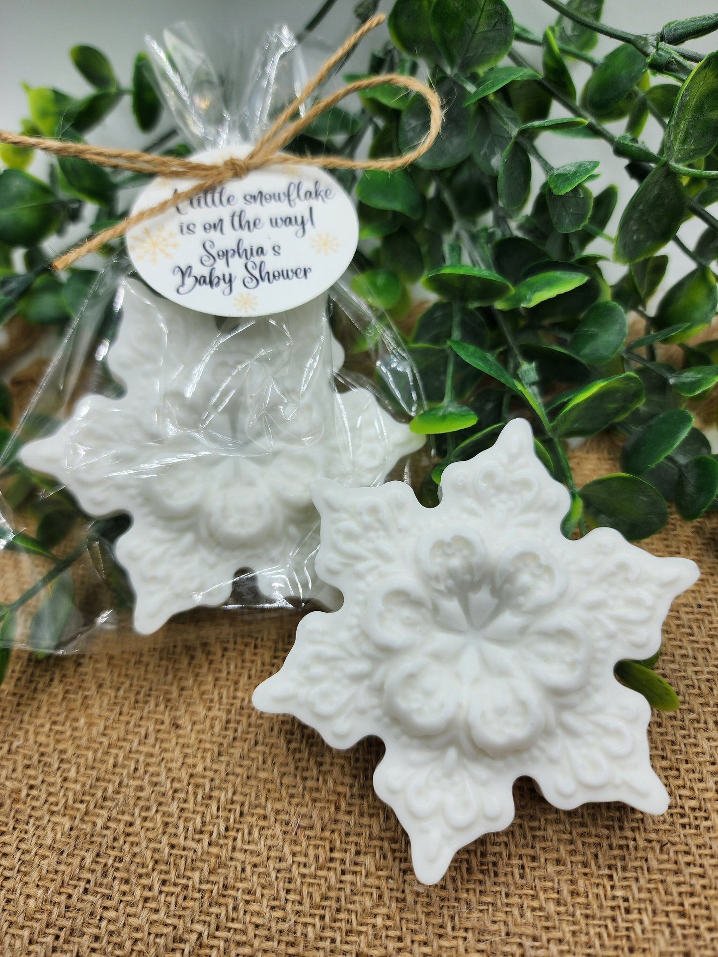 Snowflake Soap Favors Baby Shower Favors Christmas Stocking Stuffers Wedding Shower Favor Christmas Gifts