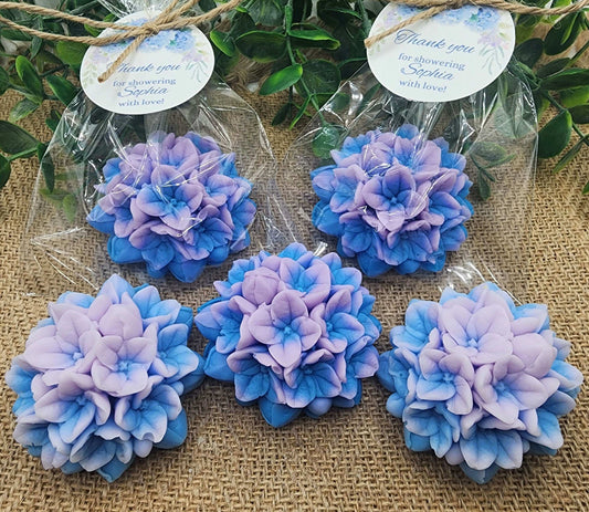 Hydrangea Soap Favors Baby Shower Gift Bridal Shower Favors Bridal Brunch Mother's Day Gift Floral Decorations Gift For Guests Dusty Blue