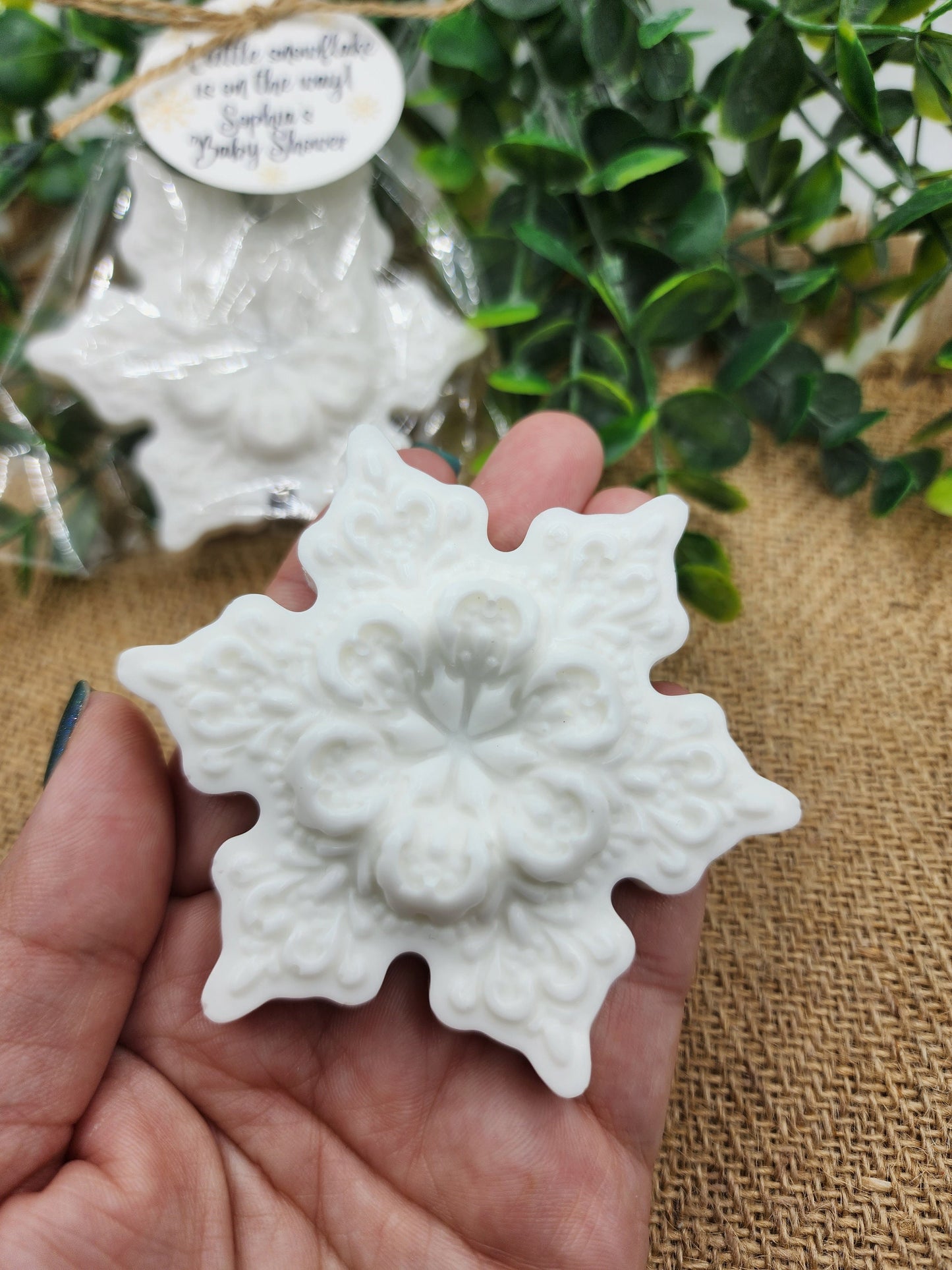 Snowflake Soap Favors Baby Shower Favors Christmas Stocking Stuffers Wedding Shower Favor Christmas Gifts