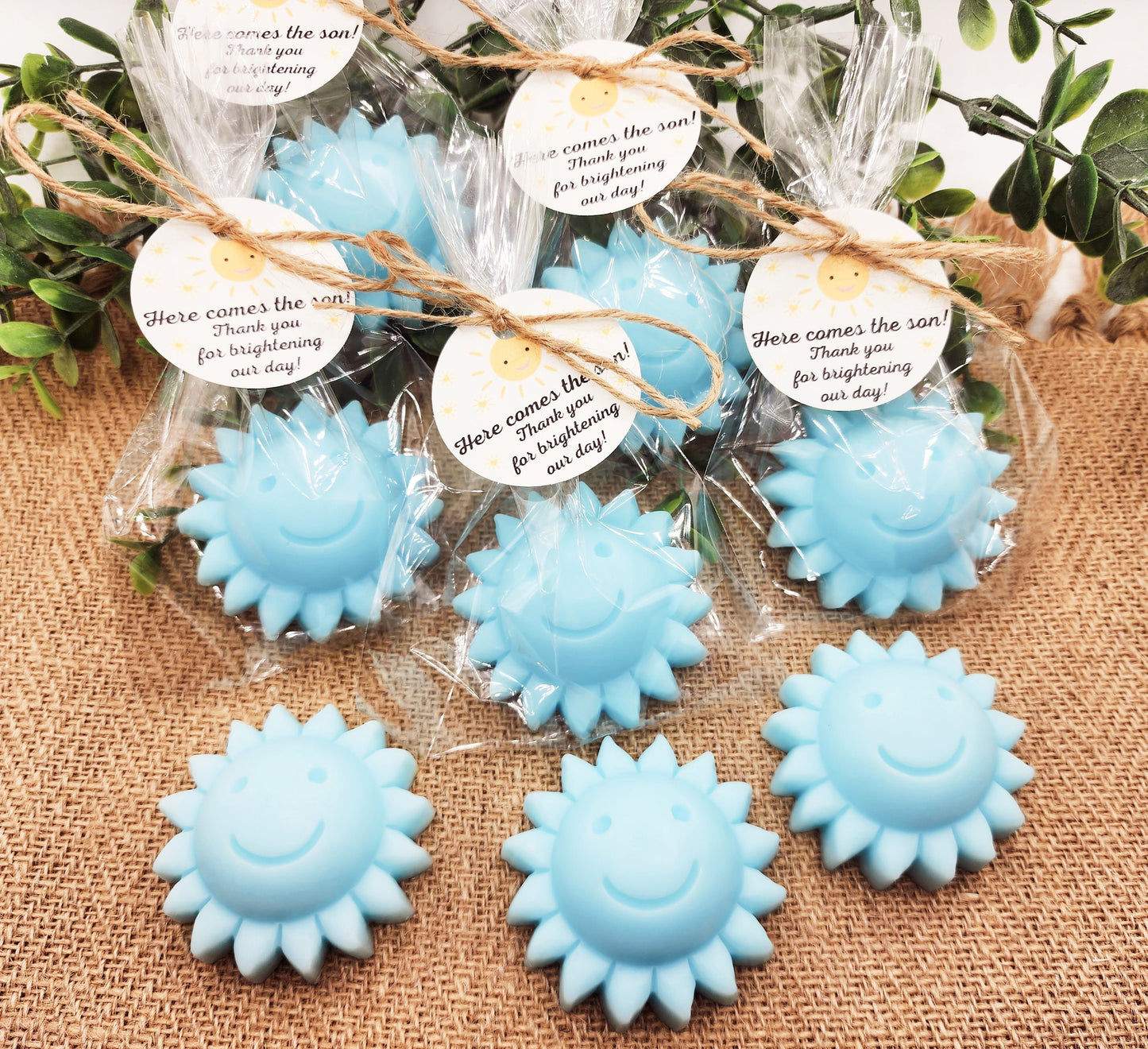 Sun baby shower soap favors sunshine soap here comes the son soap baby shower sun favors birthday party gift you are my sunshine