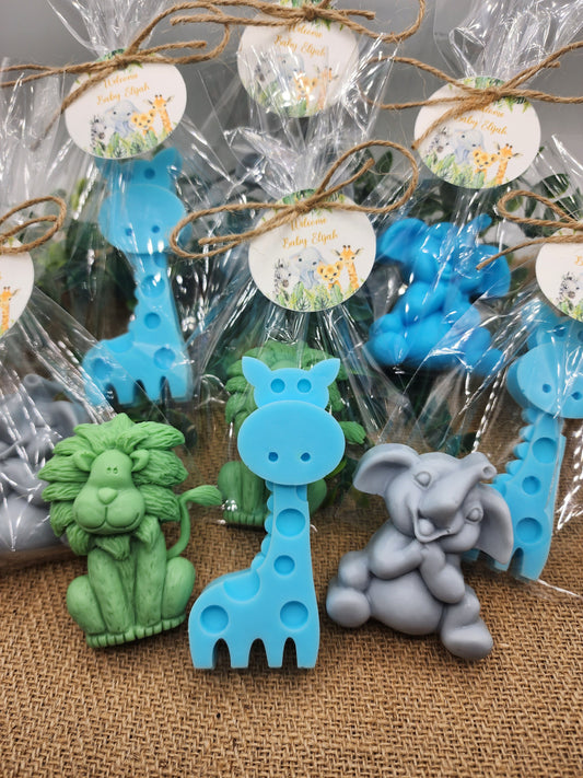 Safari Animal Soaps Baby Shower Soap Favors Safari Themed Decorations Wild One Party Favors Elephant Lion Girrafe Favors Boy Birthday Gift