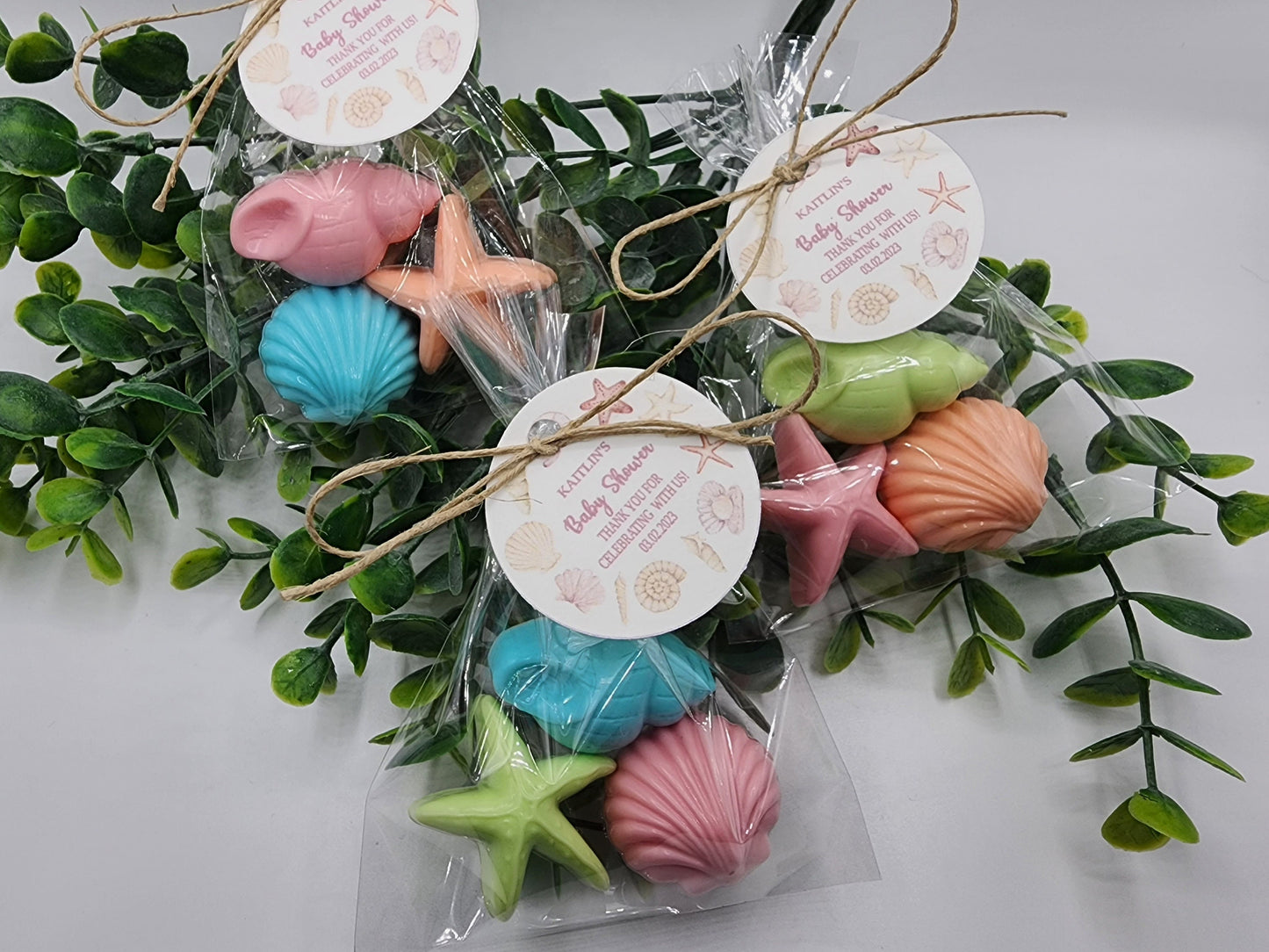 Sea Shell Soaps party favors baby shower favors wedding favors bridal shower favor gift for her