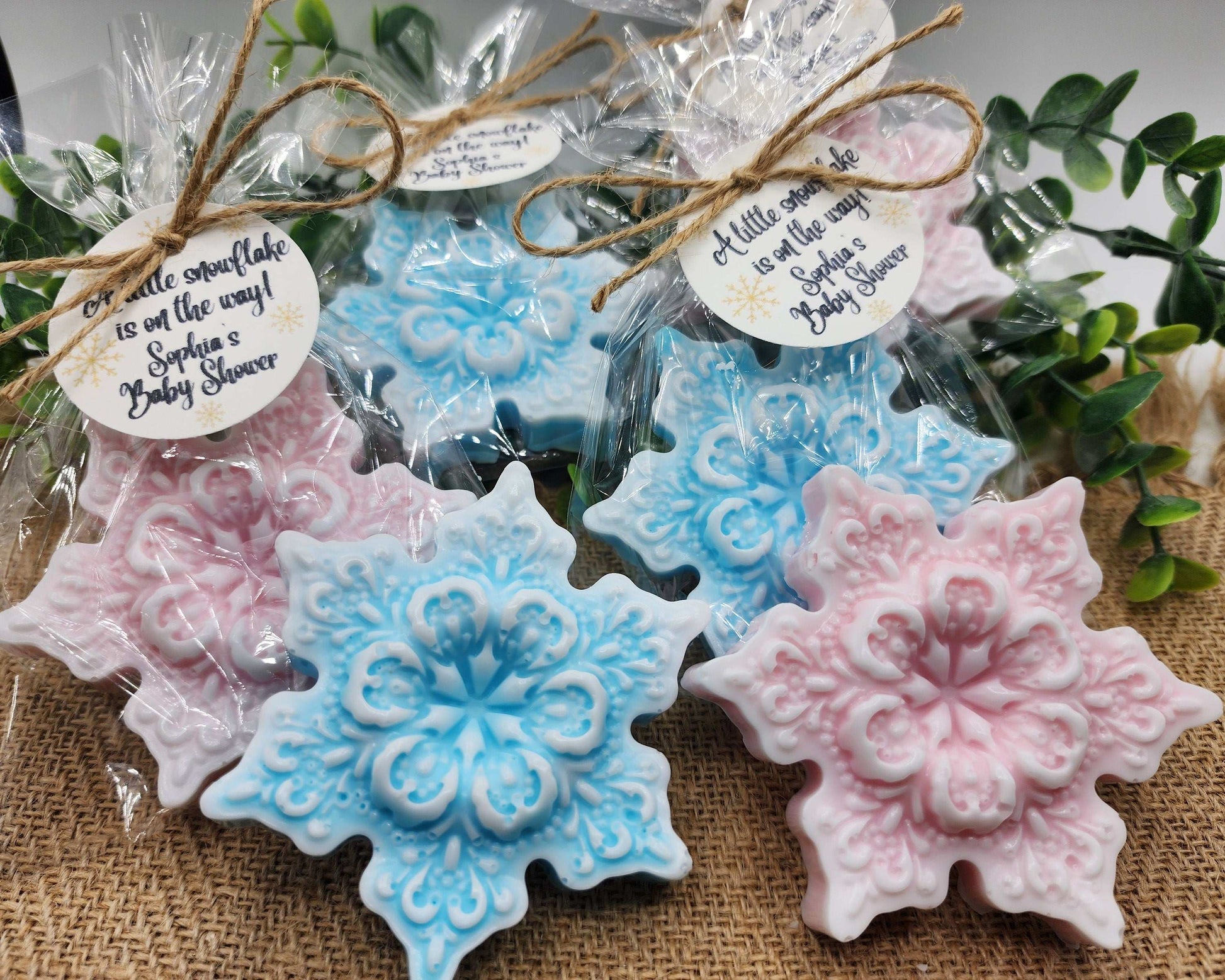 Snowflake Soap Favors Baby Shower Favors Christmas Stocking Stuffers Wedding Shower Favor Christmas Gifts