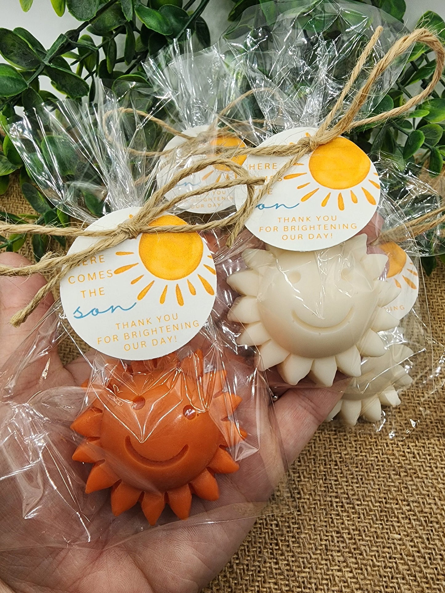 Sun baby shower soap favors sunshine soap here comes the son soap baby shower sun favors birthday party gift you are my sunshine