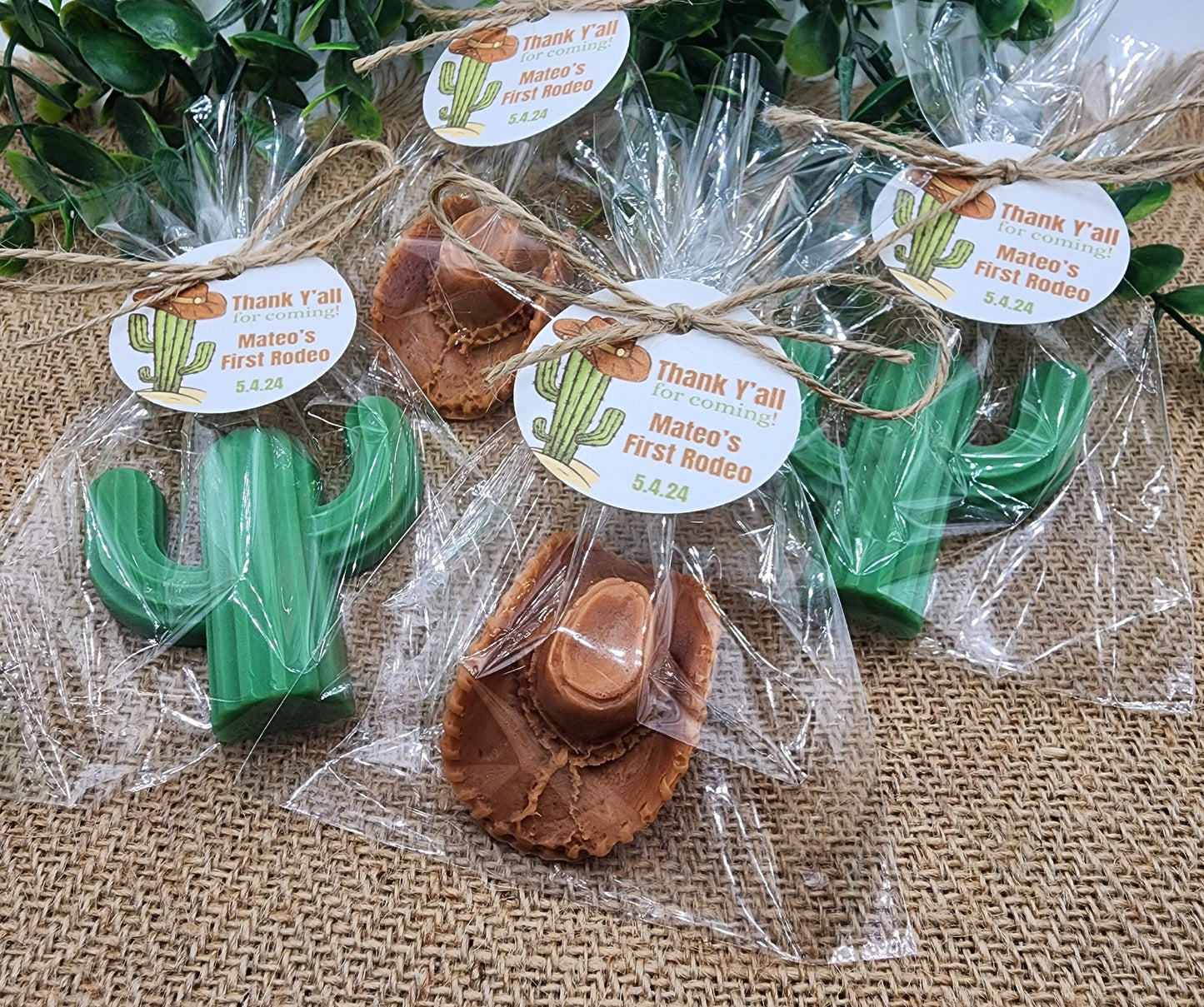Western Soap Favors Cowboy Baby Shower Mexican Fiesta Wedding First Rodeo Birthday Decorations Country Wild West Party Hat Cactus Soap Gift