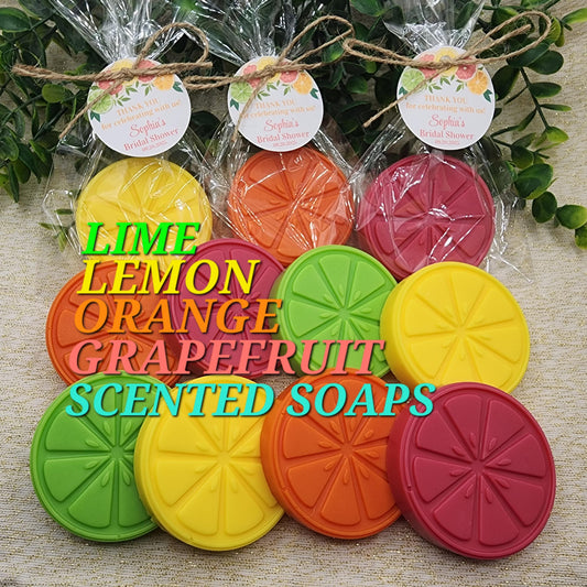 Citrus Soap Favors Orange Baby Shower Soap Favors Lemon Wedding Favors Little Cutie Favors Grapefruit Lime Clementine Gift For Her Soap