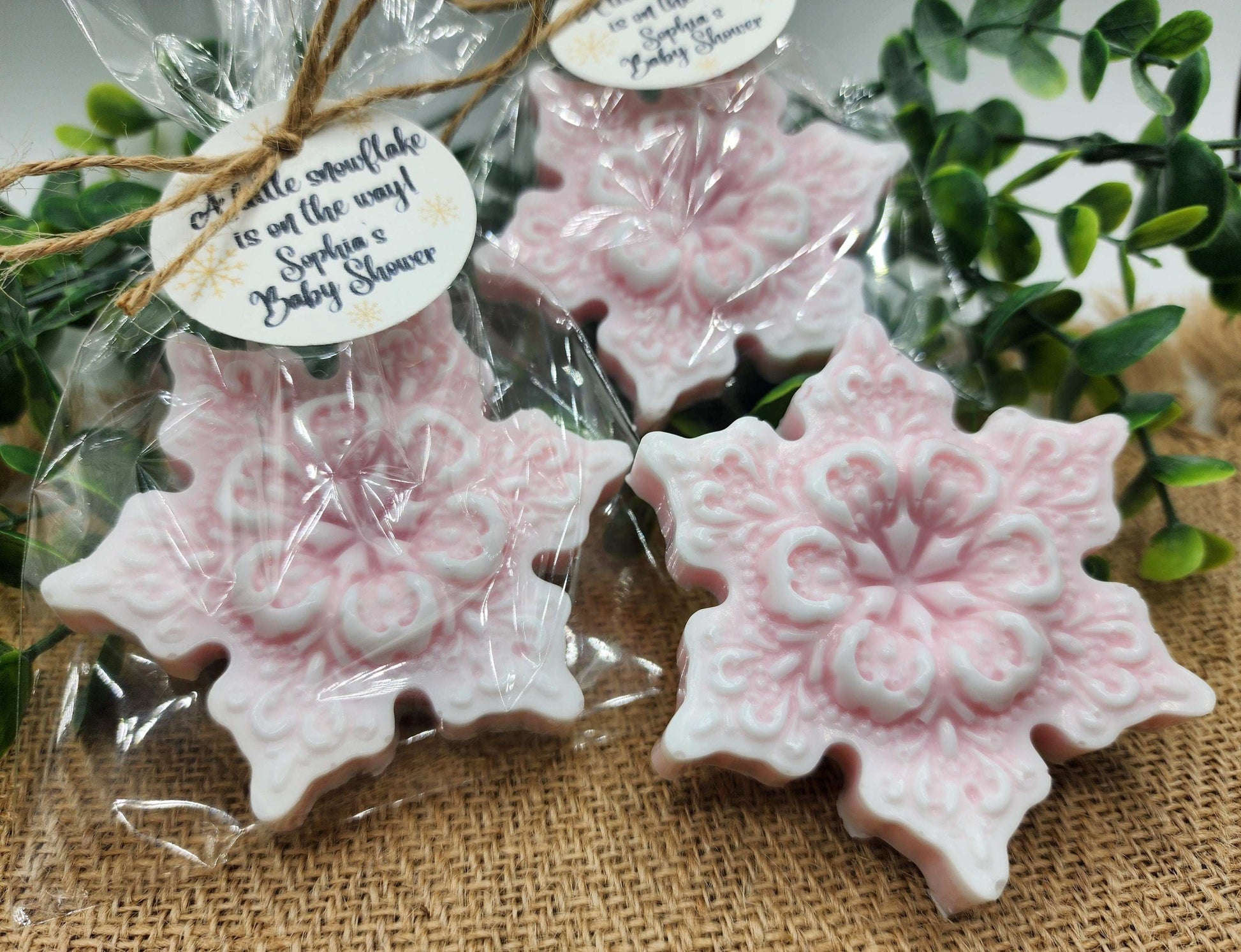 Snowflake Soap Favors Baby Shower Favors Christmas Stocking Stuffers Wedding Shower Favor Christmas Gifts