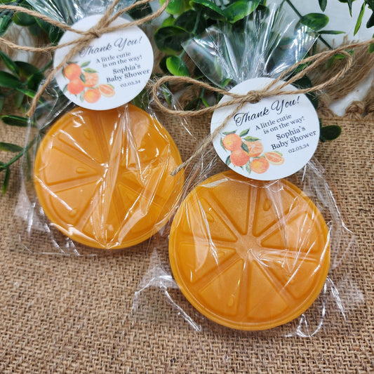 Orange Soap Favors Citrus Baby Shower Soap Favors Lemon Wedding Favors Little Cutie Favors Mandarin Soap Favors Gift For Her Clementine Soap