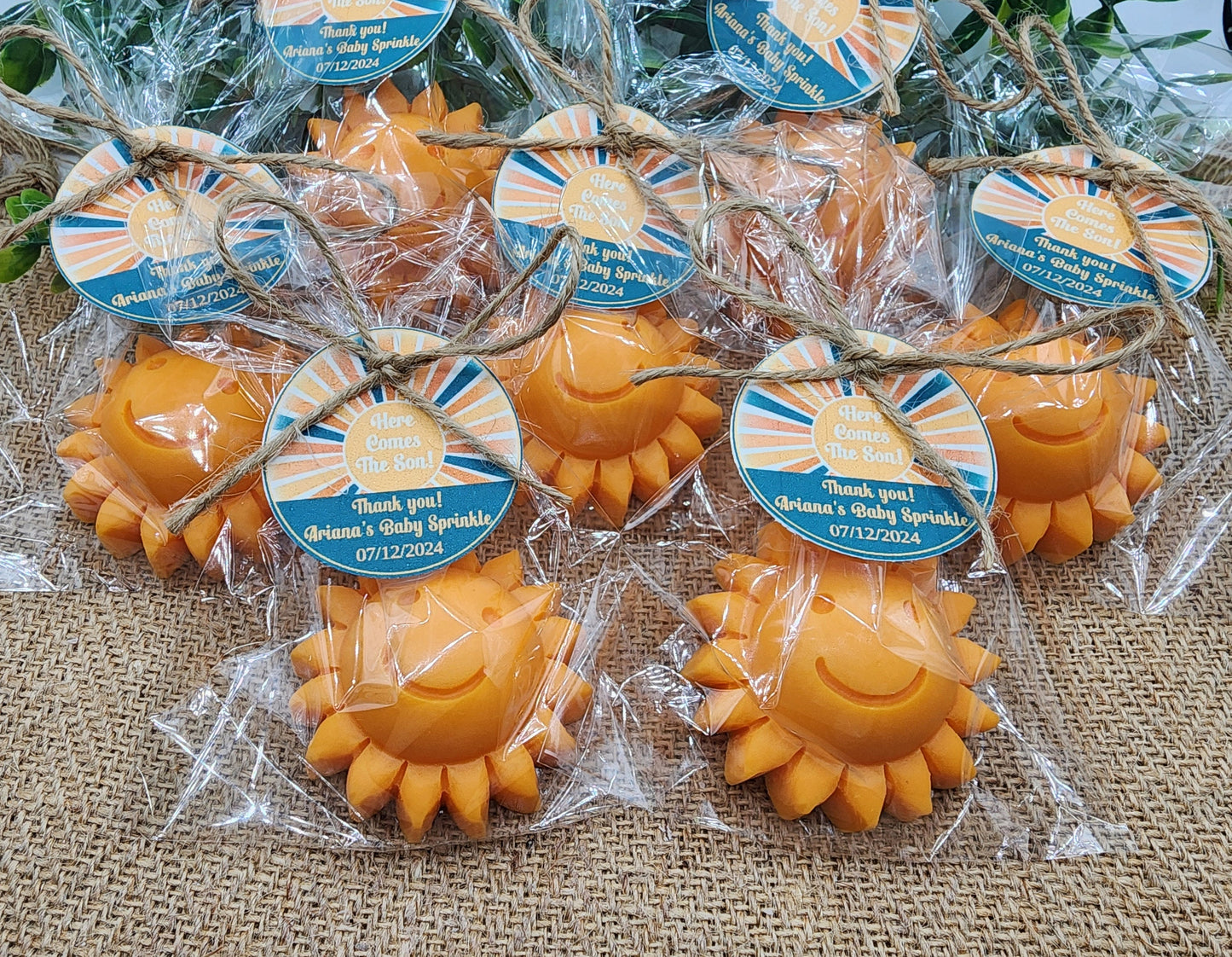 Sun baby shower soap favors sunshine soap here comes the son soap baby shower sun favors birthday party gift you are my sunshine