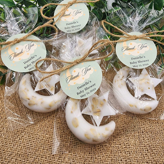 Over the moon soap favors twinkle twinkle little star moon and star soap favors baby shower favors bridal shower favor