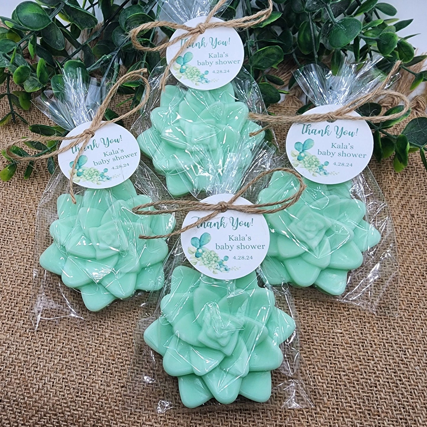 Succulent Soap Favors Baby Shower Favors Bridal Shower Favors Cactus Wedding Party Decorations Handmade Soap Gift For Guests