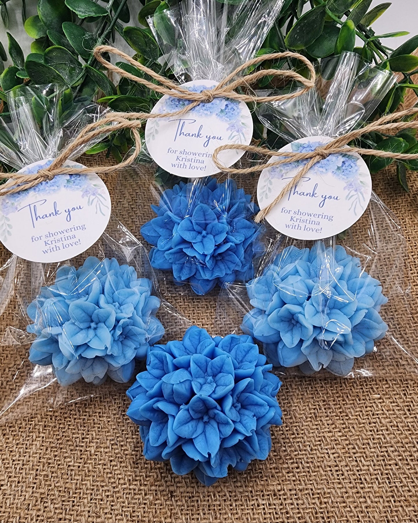 Hydrangea Soap Favors Baby Shower Gift Bridal Shower Favors Bridal Brunch Mother's Day Gift Floral Decorations Gift For Guests Dusty Blue