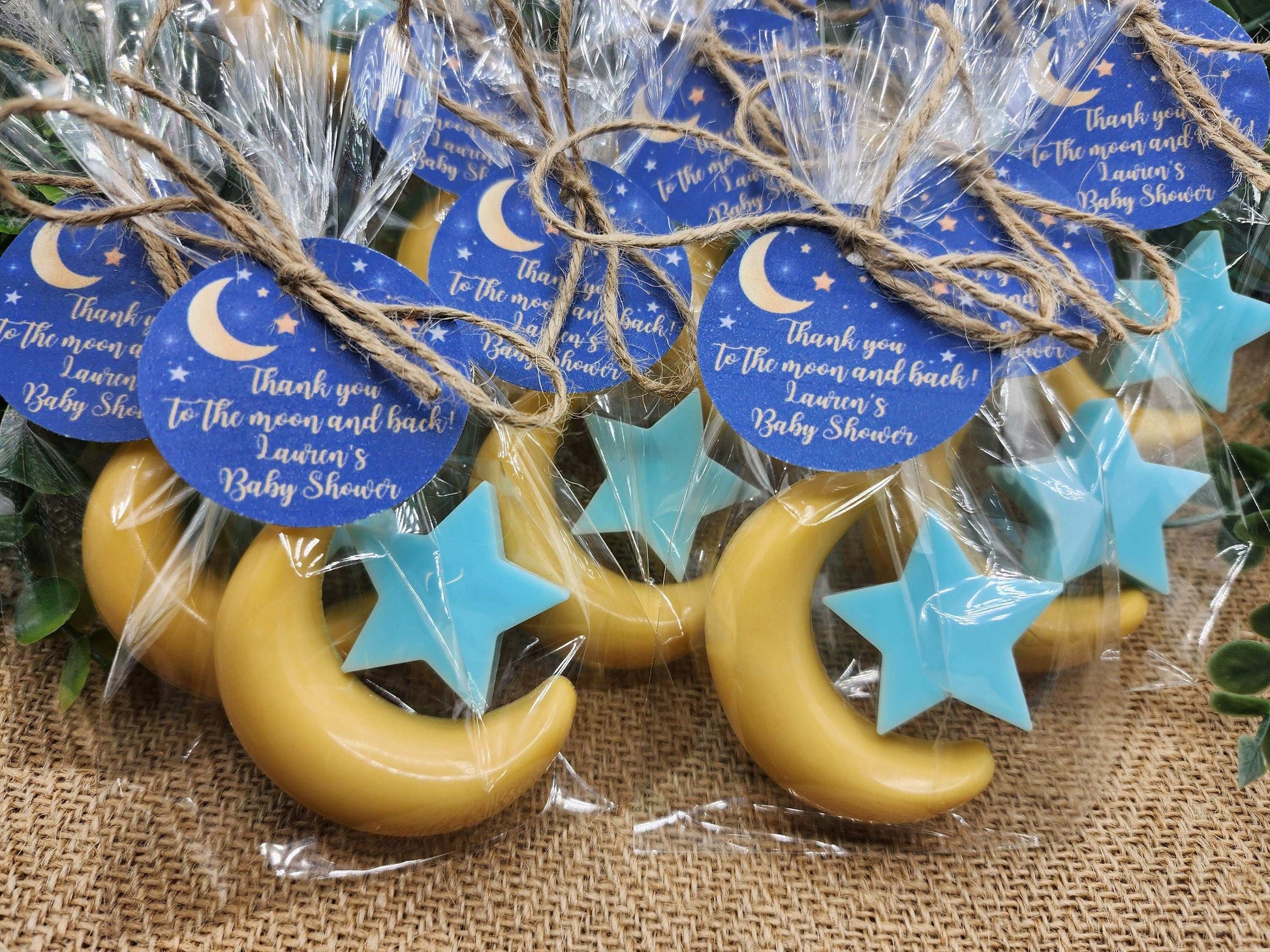 Over the moon soap favors twinkle twinkle little star moon and star soap favors baby shower favors bridal shower favor