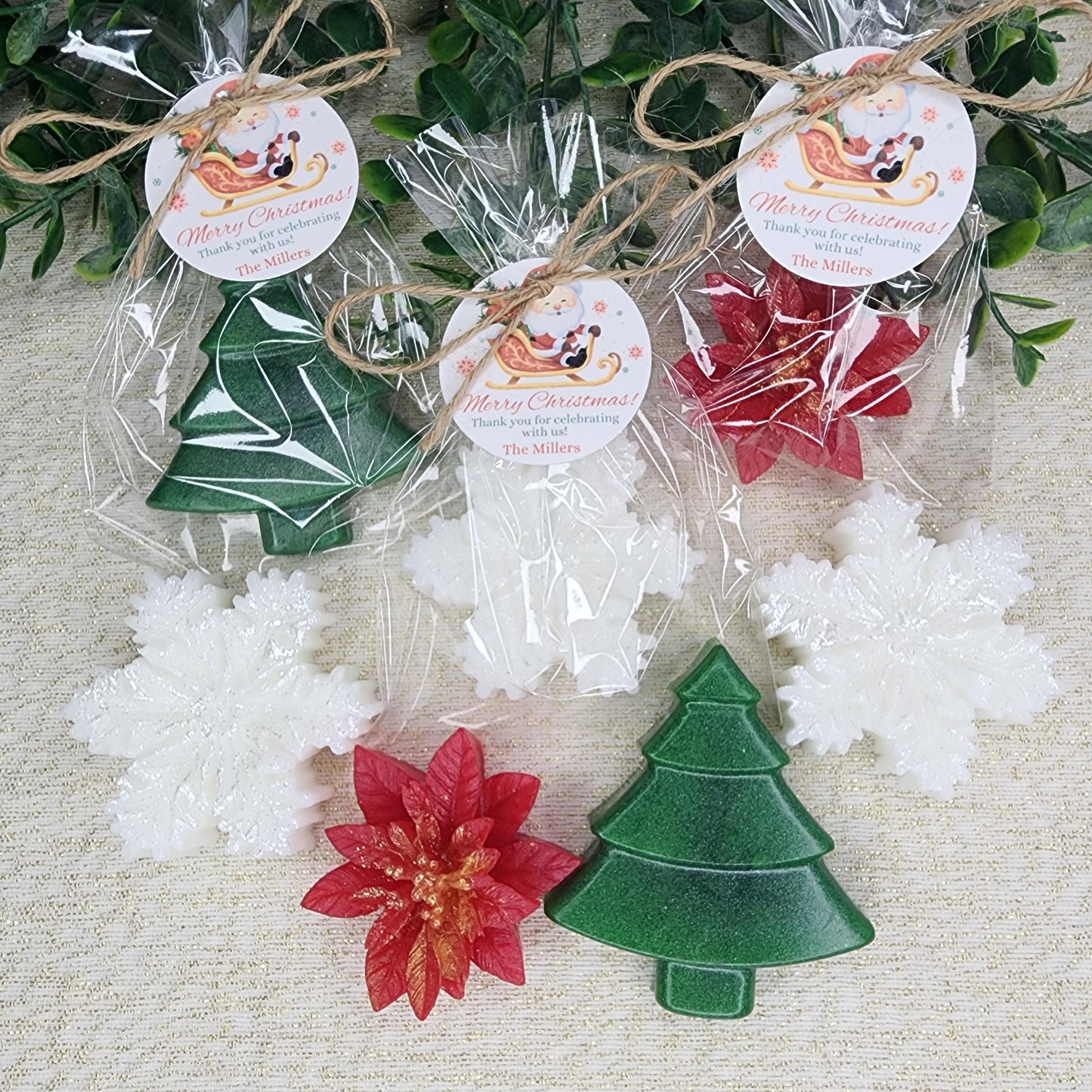 Christmas Tree Soap Favors Baby Shower Favors Christmas Stocking Stuffers Wedding Shower Favor Christmas Gifts snowflake soap