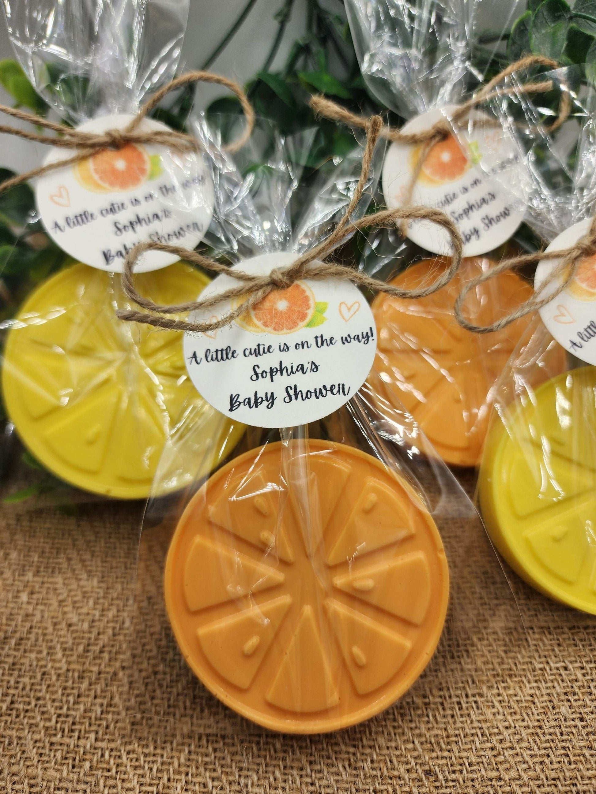 Citrus Soap Favors Orange Baby Shower Soap Favors Lemon Wedding Favors Little Cutie Favors Mandarin Soap Favors Gift For Her Clementine Soap