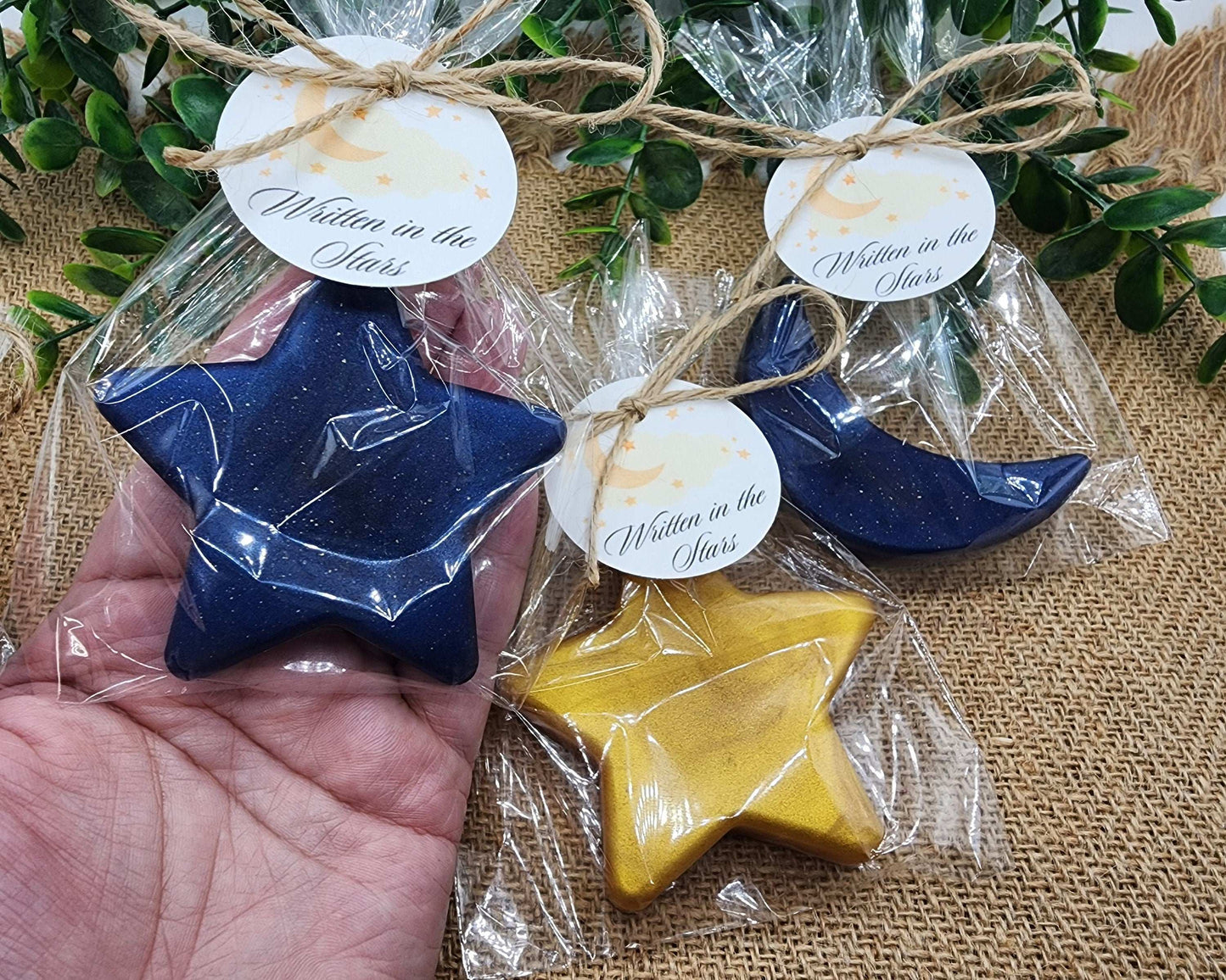 Over the moon soap favors twinkle twinkle little star moon and star soap favors baby shower favors bridal shower favor wedding shower favor