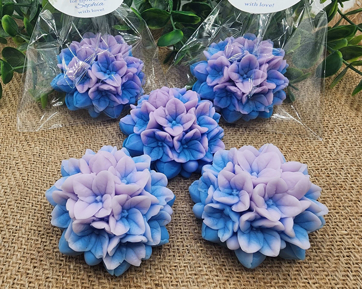 Hydrangea Soap Favors Baby Shower Gift Bridal Shower Favors Bridal Brunch Mother's Day Gift Floral Decorations Gift For Guests Dusty Blue