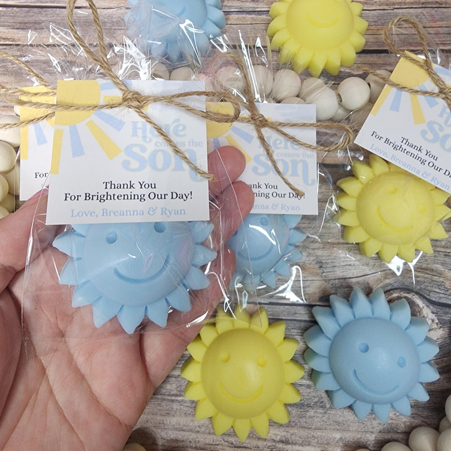 Sun baby shower soap favors sunshine soap here comes the son soap baby shower sun favors birthday party gift you are my sunshine