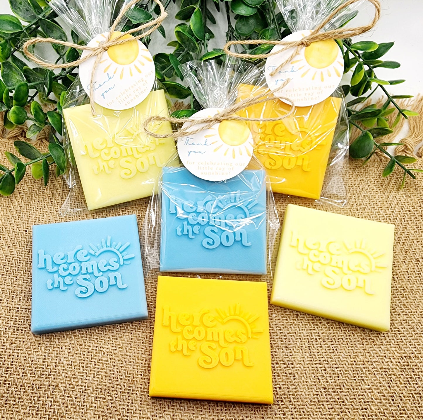 Sun baby shower soap favors sunshine soap here comes the son soap baby shower sun favors birthday party gift you are my sunshine