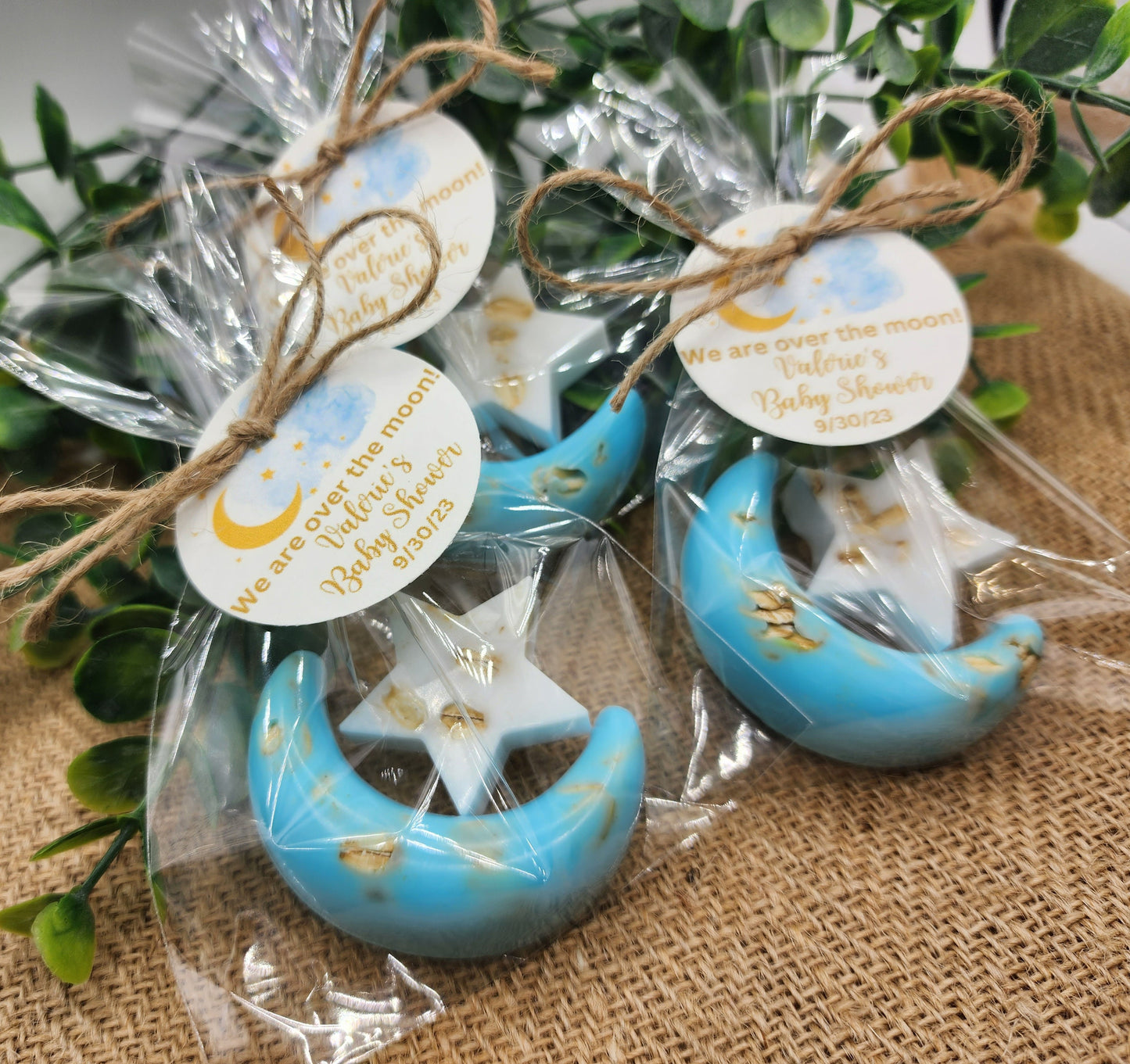 Over the moon soap favors twinkle twinkle little star moon and star soap favors baby shower favors bridal shower favor