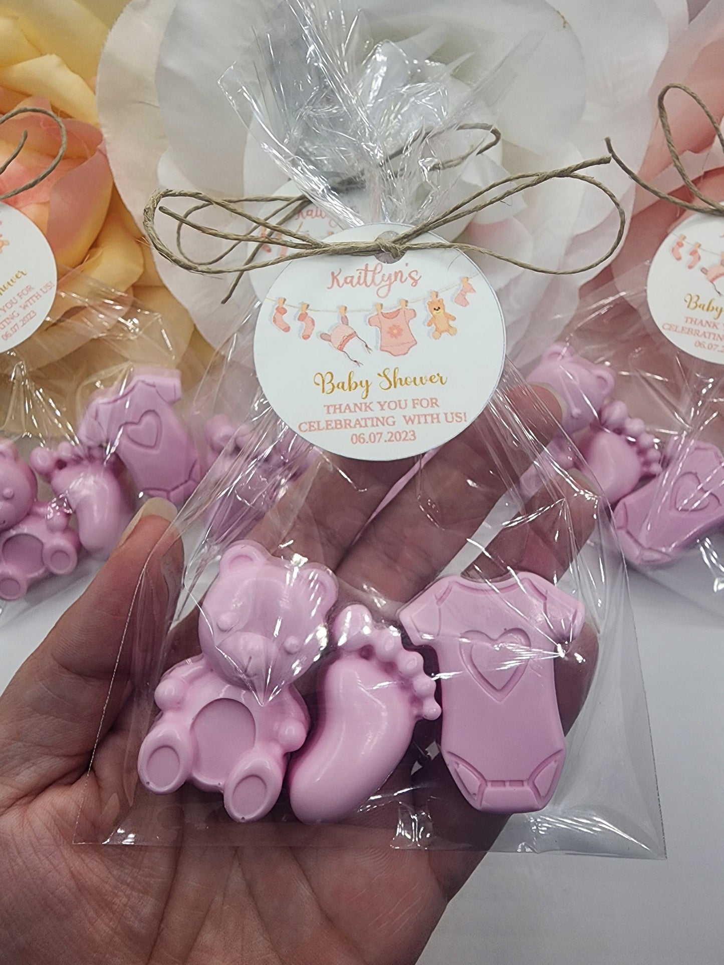Baby Shower Soap Favors Baby Girl Birthday Gift Baby Shower Favors Teddy Bear Onesie Baby Feet Soap Favors
