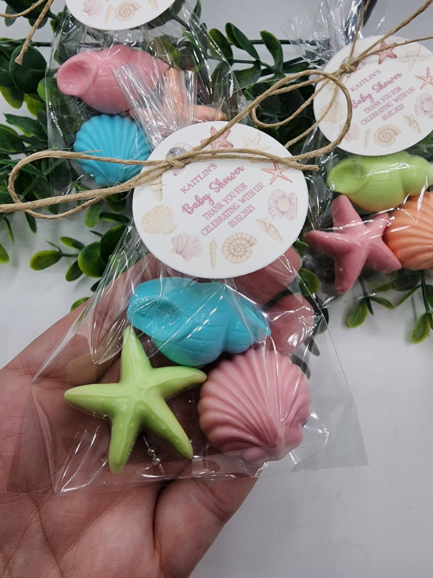 Sea Shell Soaps party favors baby shower favors wedding favors bridal shower favor gift for her
