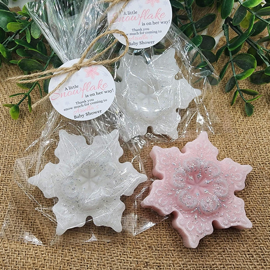Snowflake Soap Favors Baby Shower Favors Christmas Stocking Stuffers Wedding Shower Favor Christmas Gifts