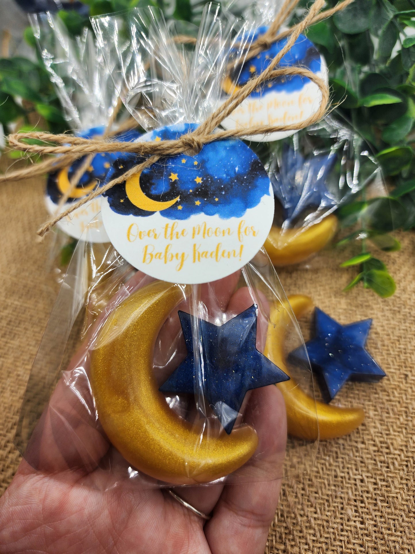 Over the moon soap favors twinkle twinkle little star moon and star soap favors baby shower favors bridal shower favor