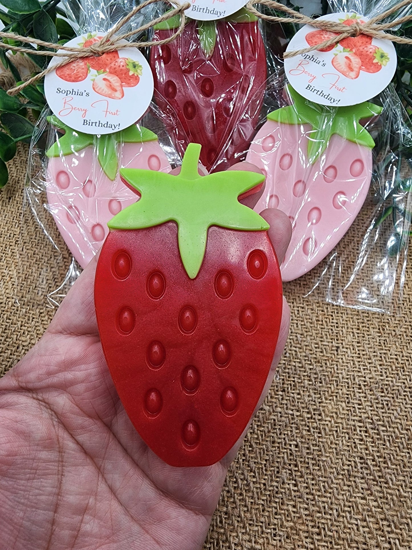 Strawberry Soap Favors Baby Shower Favors Berry First Birthday Party Favors Sweet Strawberry Decorations Gift For Her Summer Fruit Favors