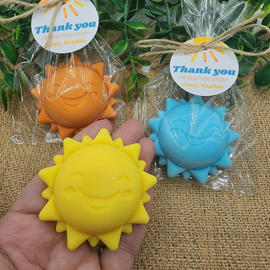 Sun baby shower soap favors sunshine soap here comes the son soap baby shower sun favors birthday party gift you are my sunshine