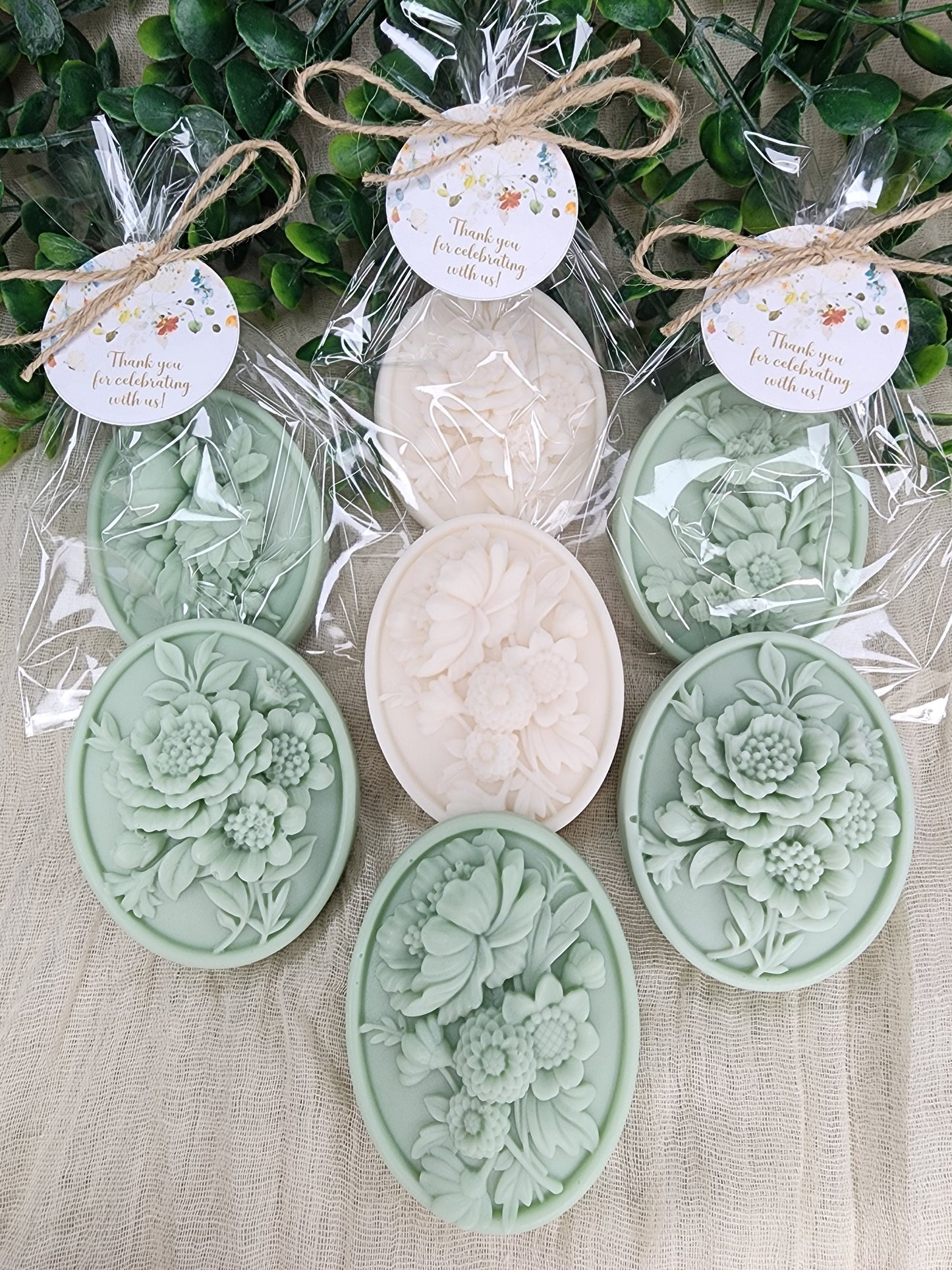 Dusty Blue Flower Soap Favors Baby Shower Something Blue Floral Bridal Shower Decor Baby In Bloom Theme Elegant Floral Lace Decorations