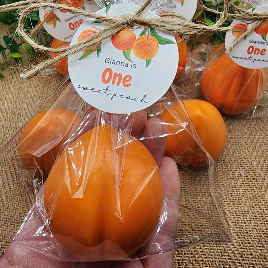 Peach soap favors peach baby shower decorations one sweet peach summer fruit decor for first birthday wedding shower gift for boy girl
