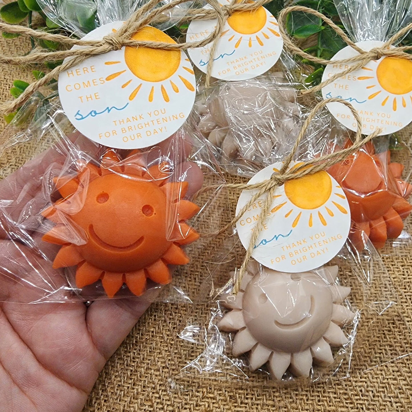 Sun baby shower soap favors sunshine soap here comes the son soap baby shower sun favors birthday party gift you are my sunshine