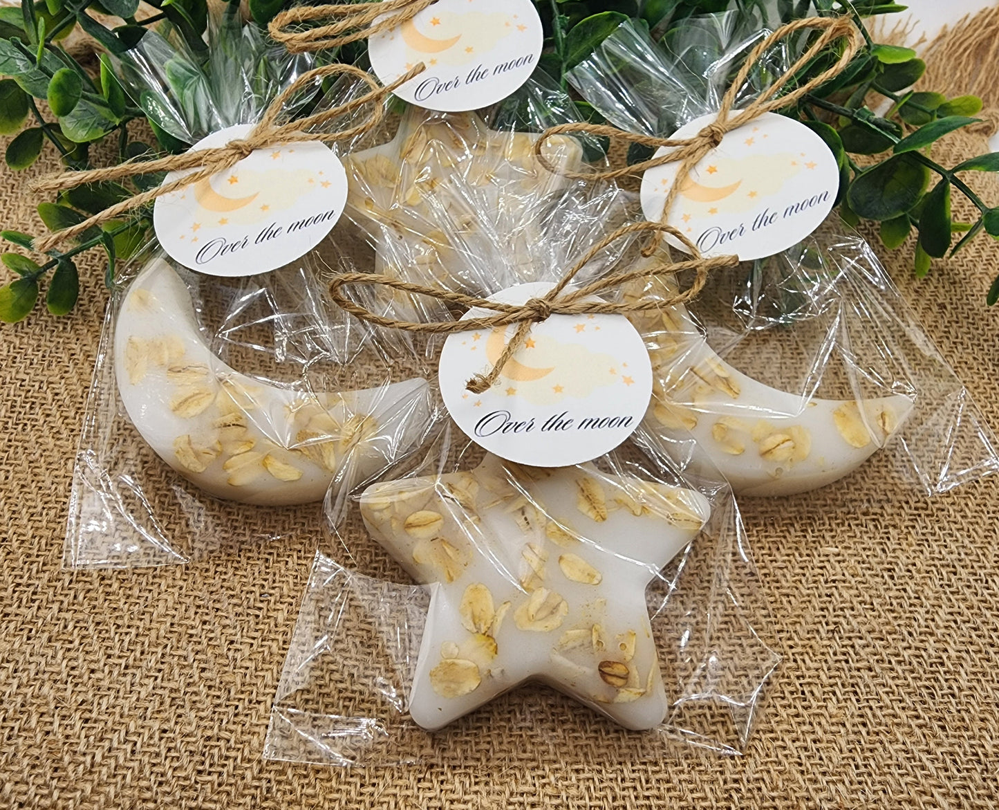 Over the moon soap favors twinkle twinkle little star moon and star soap favors baby shower favors bridal shower favor wedding shower favor