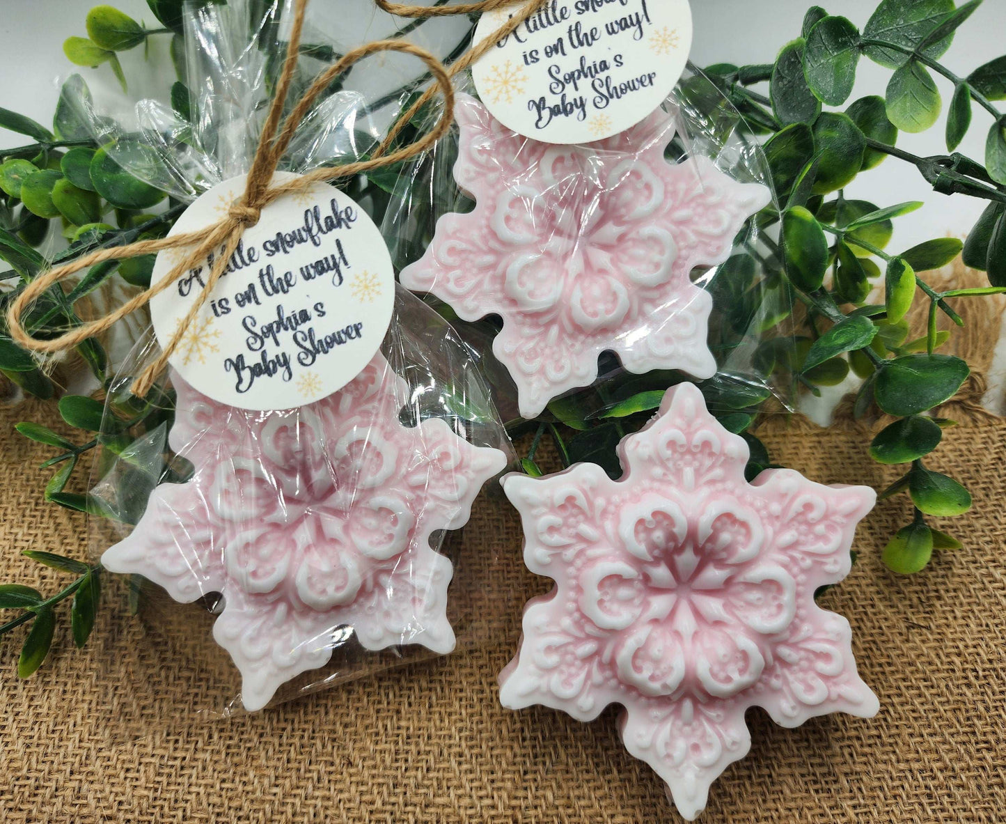Snowflake Soap Favors Baby Shower Favors Christmas Stocking Stuffers Wedding Shower Favor Christmas Gifts