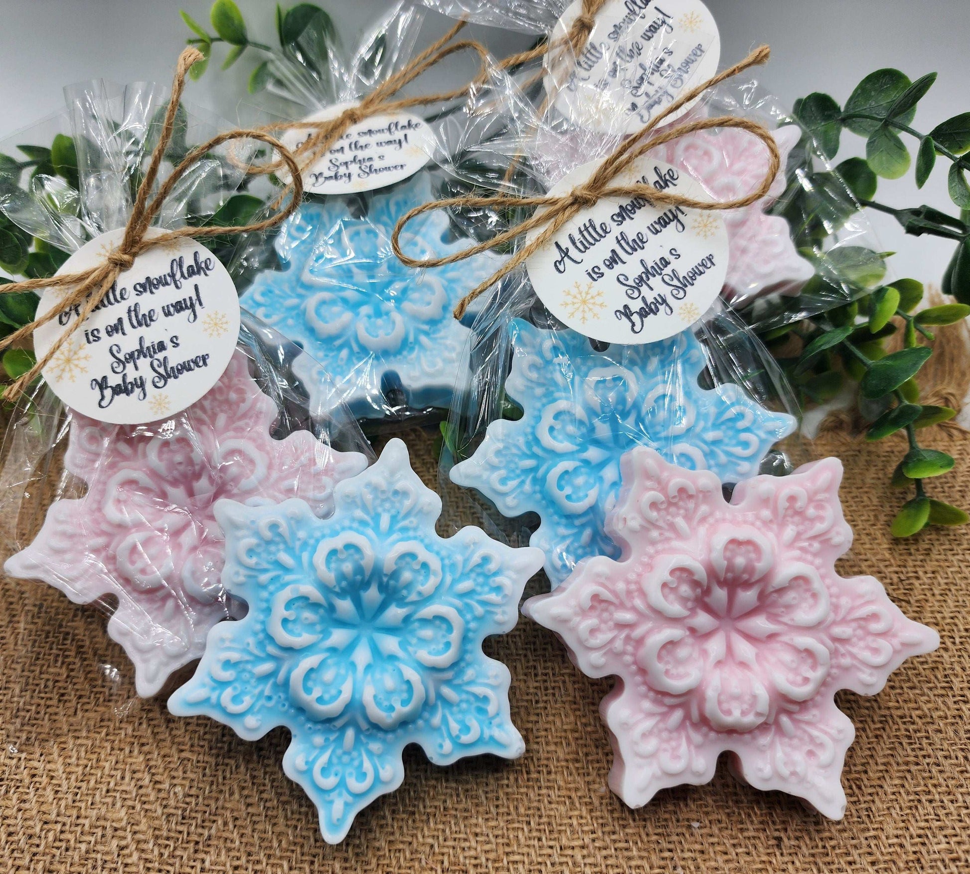Snowflake Soap Favors Baby Shower Favors Christmas Stocking Stuffers Wedding Shower Favor Christmas Gifts