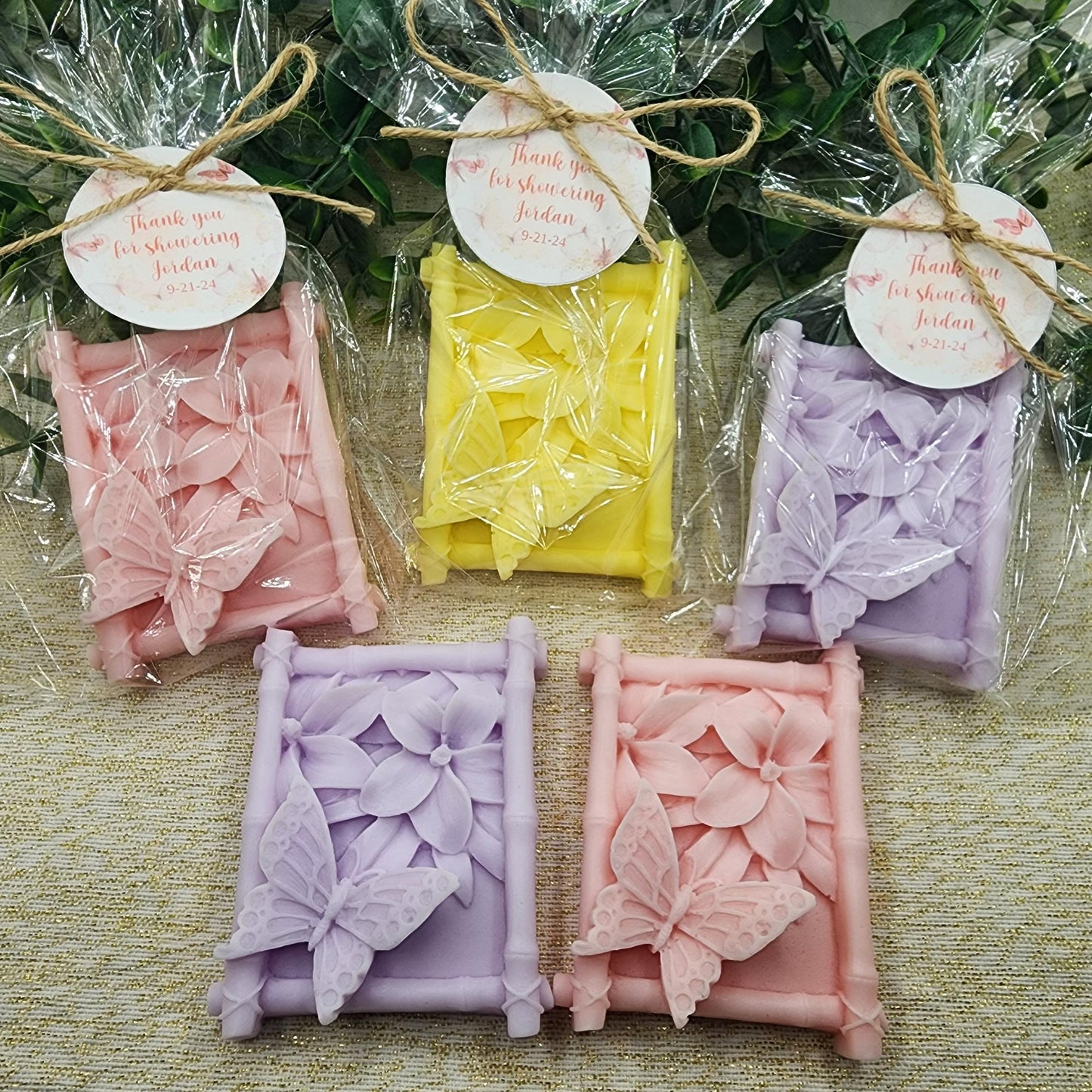 Floral Butterfly Soap Favors Baby shower favors Bridal shower favors Wildflower soap favors Wedding shower favors Party favors Girl gift
