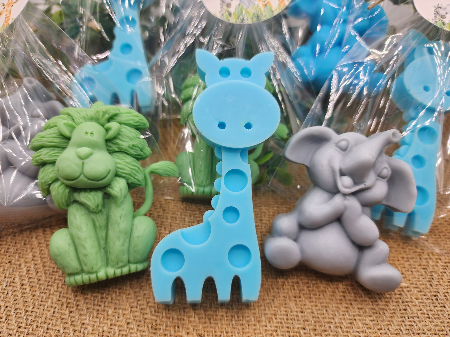 Safari Animal Soaps Baby Shower Soap Favors Safari Themed Decorations Wild One Party Favors Elephant Lion Girrafe Favors Boy Birthday Gift