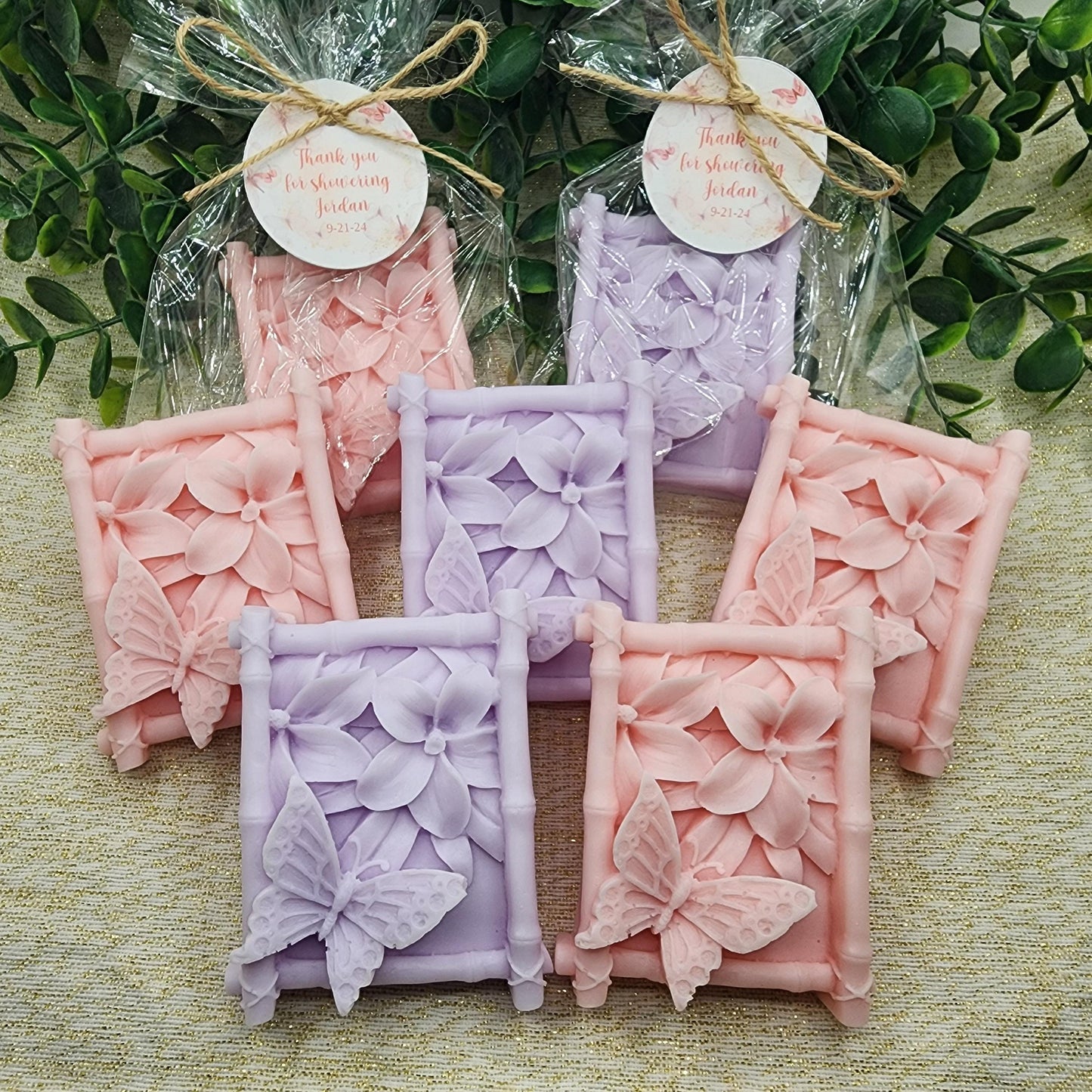 Floral Butterfly Soap Favors Baby shower favors Bridal shower favors Wildflower soap favors Wedding shower favors Party favors Girl gift