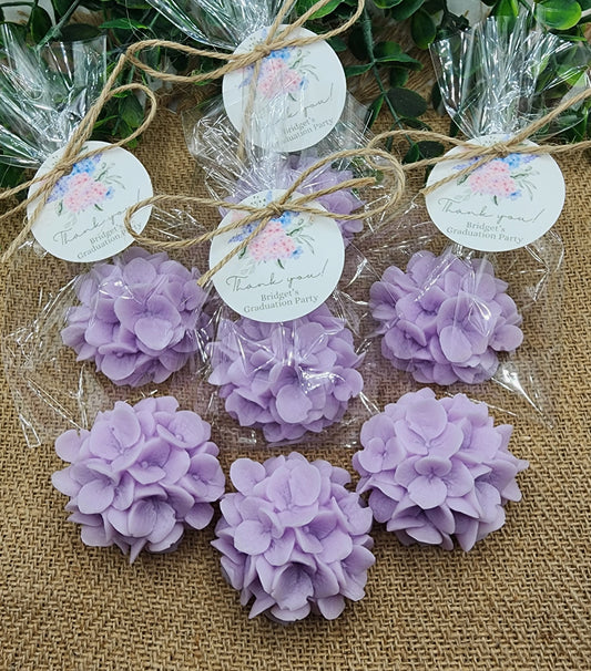 Hydrangea Soap Favors Baby Shower Gift Bridal Shower Favors Bridal Brunch Mother's Day Gift Floral Decorations Gift For Guests purple
