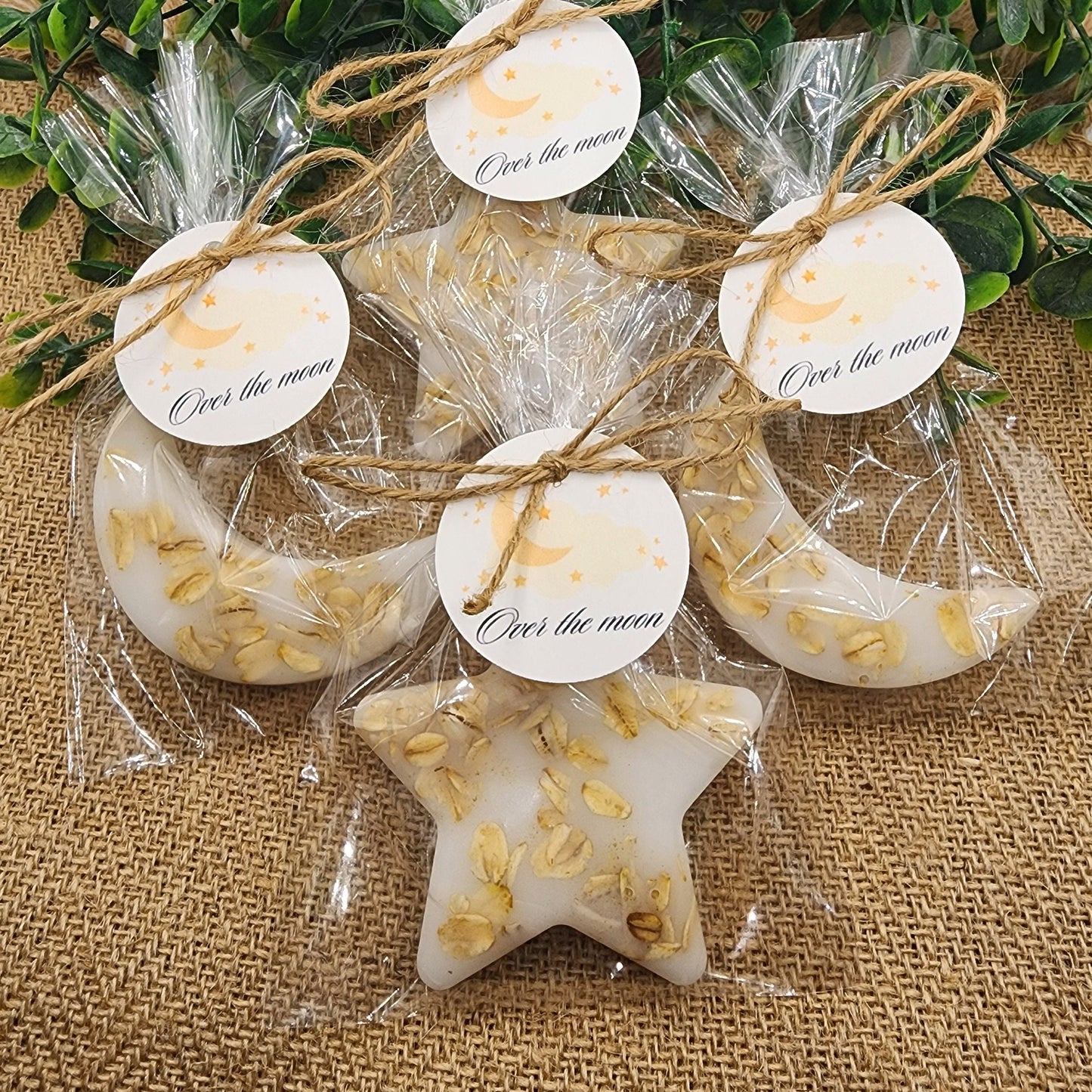 Over the moon soap favors twinkle twinkle little star moon and star soap favors baby shower favors bridal shower favor wedding shower favor