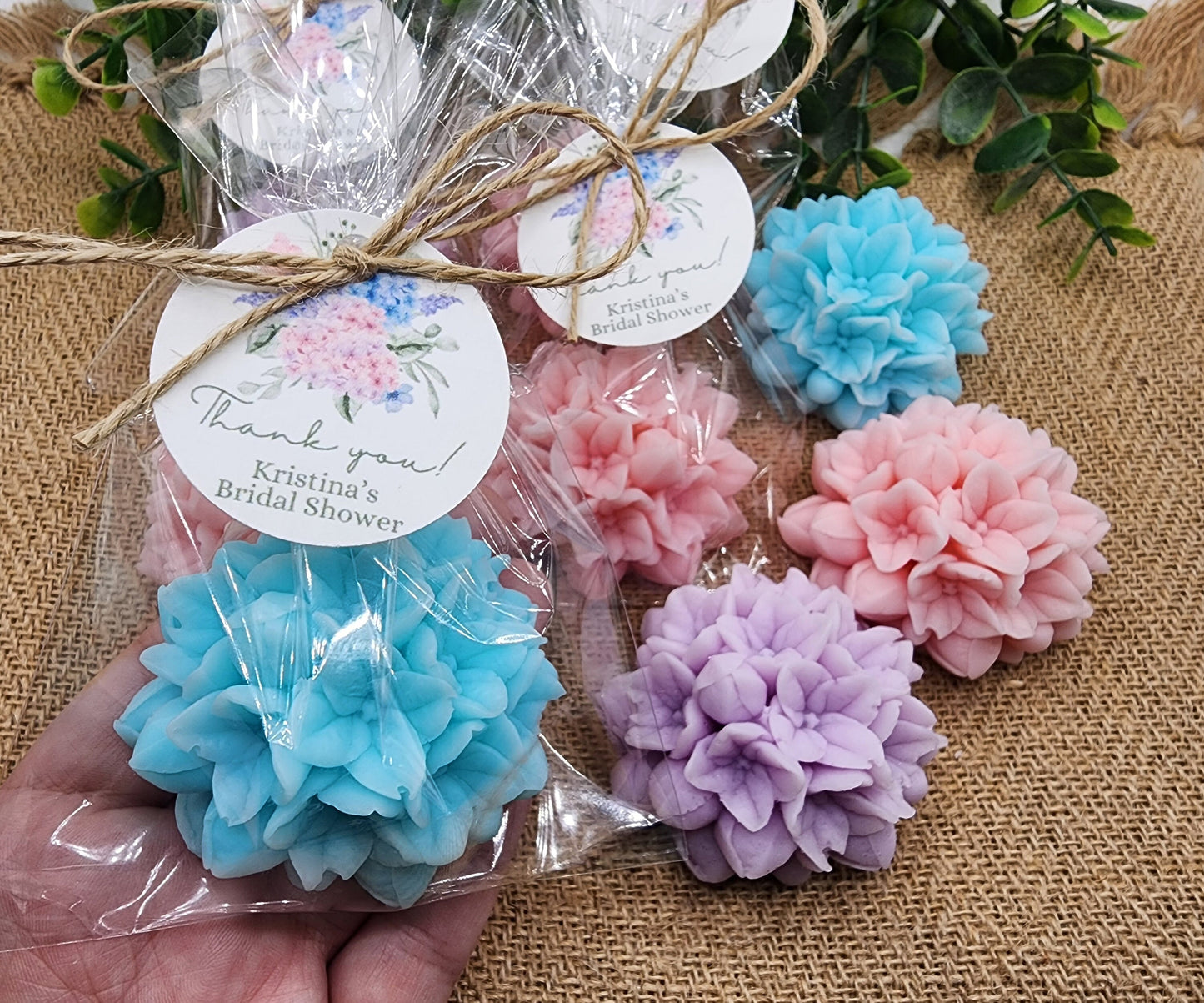 Hydrangea Soap Favors Baby Shower Gift Bridal Shower Favors Bridal Brunch Mother's Day Gift Floral Decorations Gift For Guests Dusty Blue