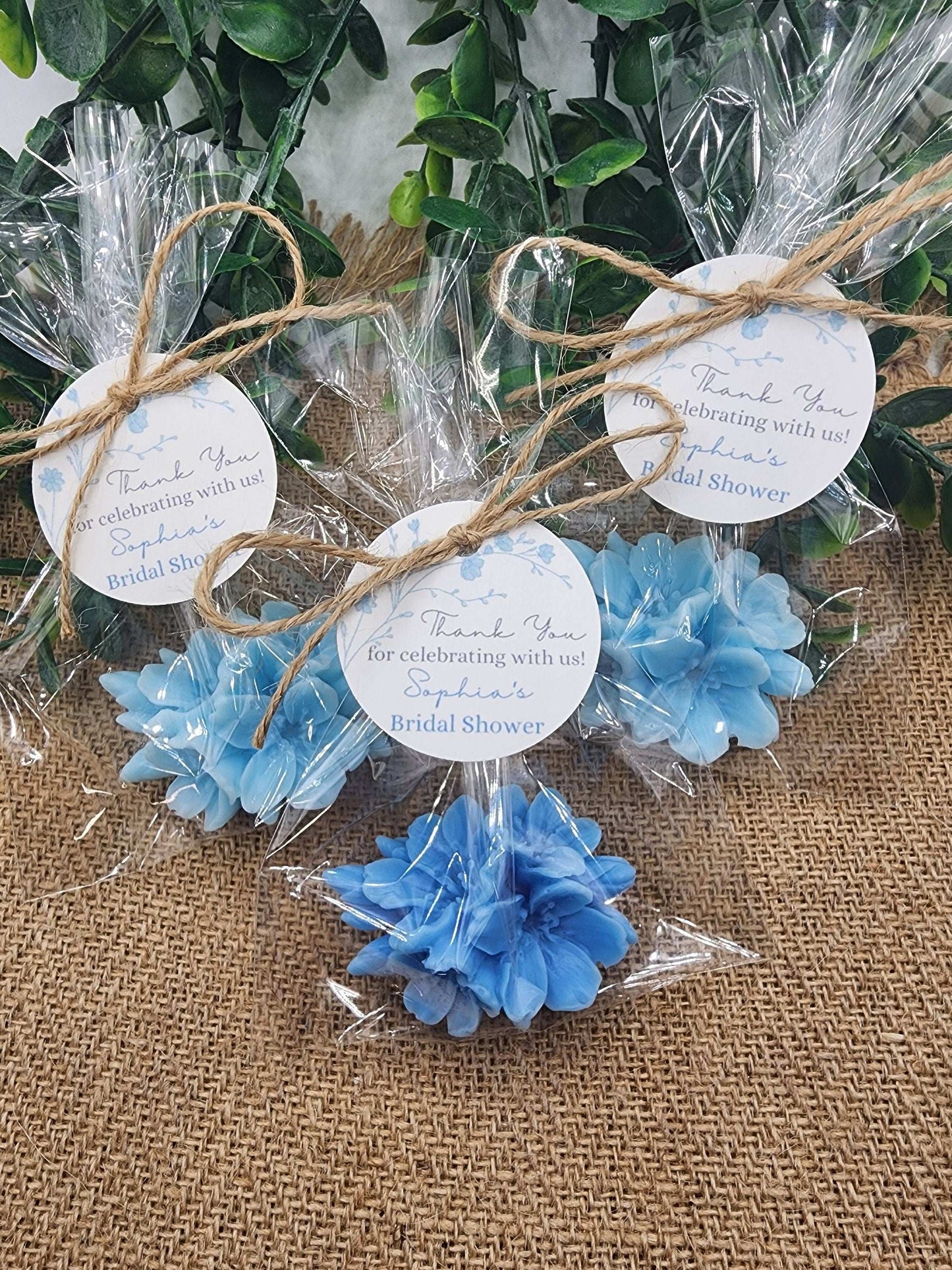 Cherry Blossom Flower Soap Favors Baby In Bloom Decorations Dusty Blue Floral Bridal Gift Pink Flowers Baby Shower Party Gift