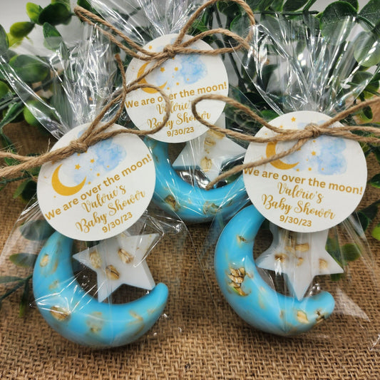 Over the moon soap favors twinkle twinkle little star moon and star soap favors baby shower favors bridal shower favor