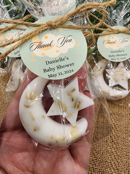 Over the moon soap favors twinkle twinkle little star moon and star soap favors baby shower favors bridal shower favor