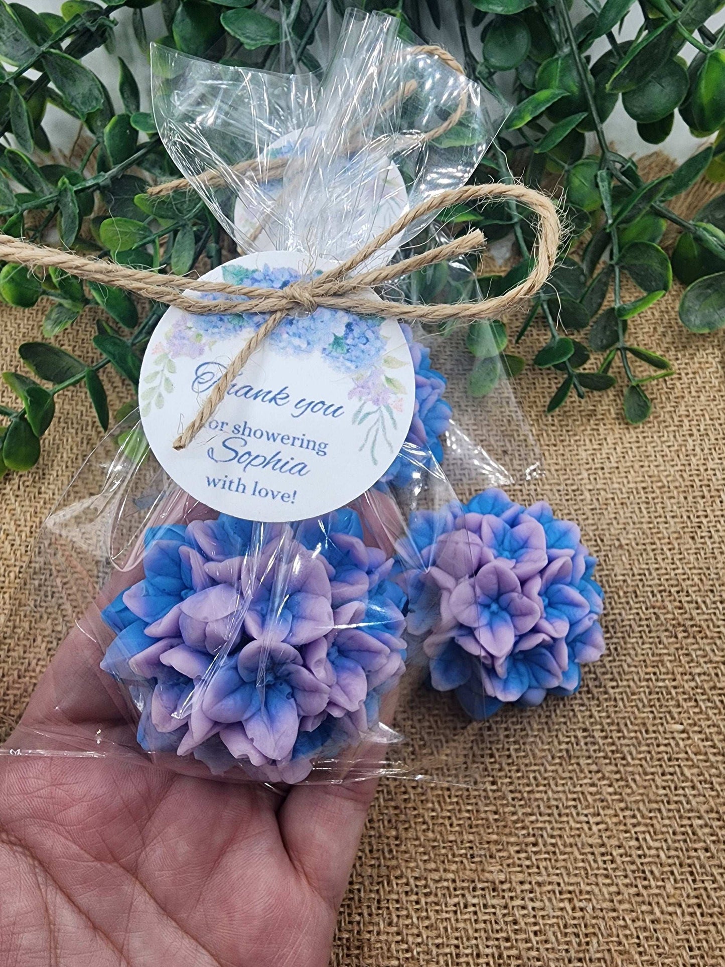 Hydrangea Soap Favors Baby Shower Gift Bridal Shower Favors Bridal Brunch Mother's Day Gift Floral Decorations Gift For Guests Dusty Blue